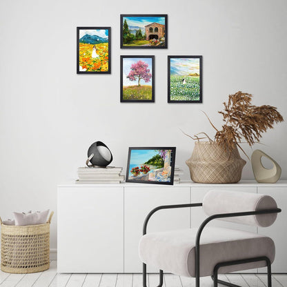 12er Set Schwarze Bilderrahmen DIN A4 für 21x29,7 CM Fotos