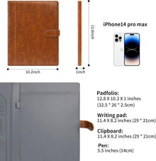 Wason A4 Portfolio PU-Leder Klemmbrett Notizblock Braun