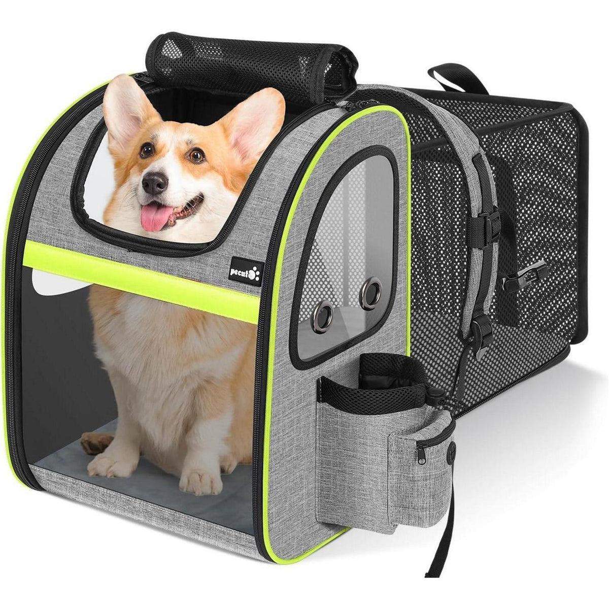 Erweiterbarer Haustier-Rucksack XL für Hunde & Katzen mit Fenster