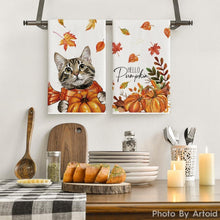 Artoid Mode Große Katzen Ahornblätter Kürbisse Herbst