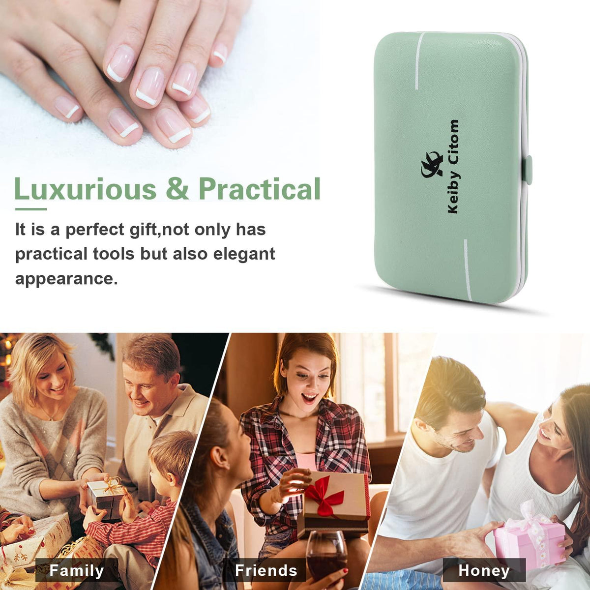 Maniküre Pediküre Set 10-teilig Nagel Schere Nagelpflege Nageletui Reise Beauty