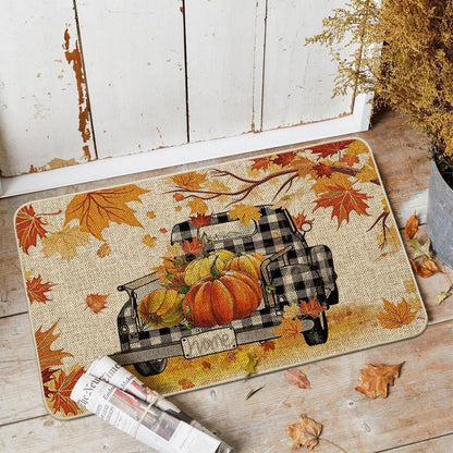 Herbstliche Fußmatte Kürbisse Ahornblätter 40x60 cm