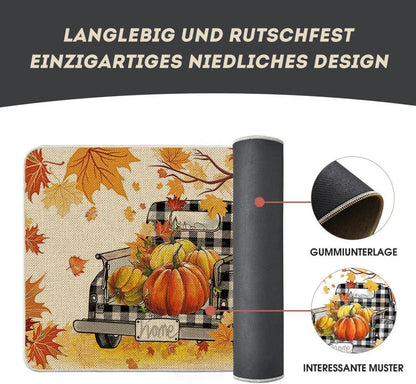 Artoid Herbst Kürbisse Ahornblätter LKW Fußmatte 40x60 cm