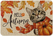 Herbstliche Katzen Fußmatte 40x60 cm - Ahornblätter Design