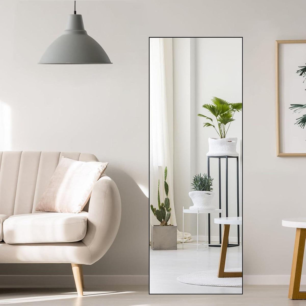 Großer Standspiegel 165x60cm – Schwarz, Wand & Stehspiegel