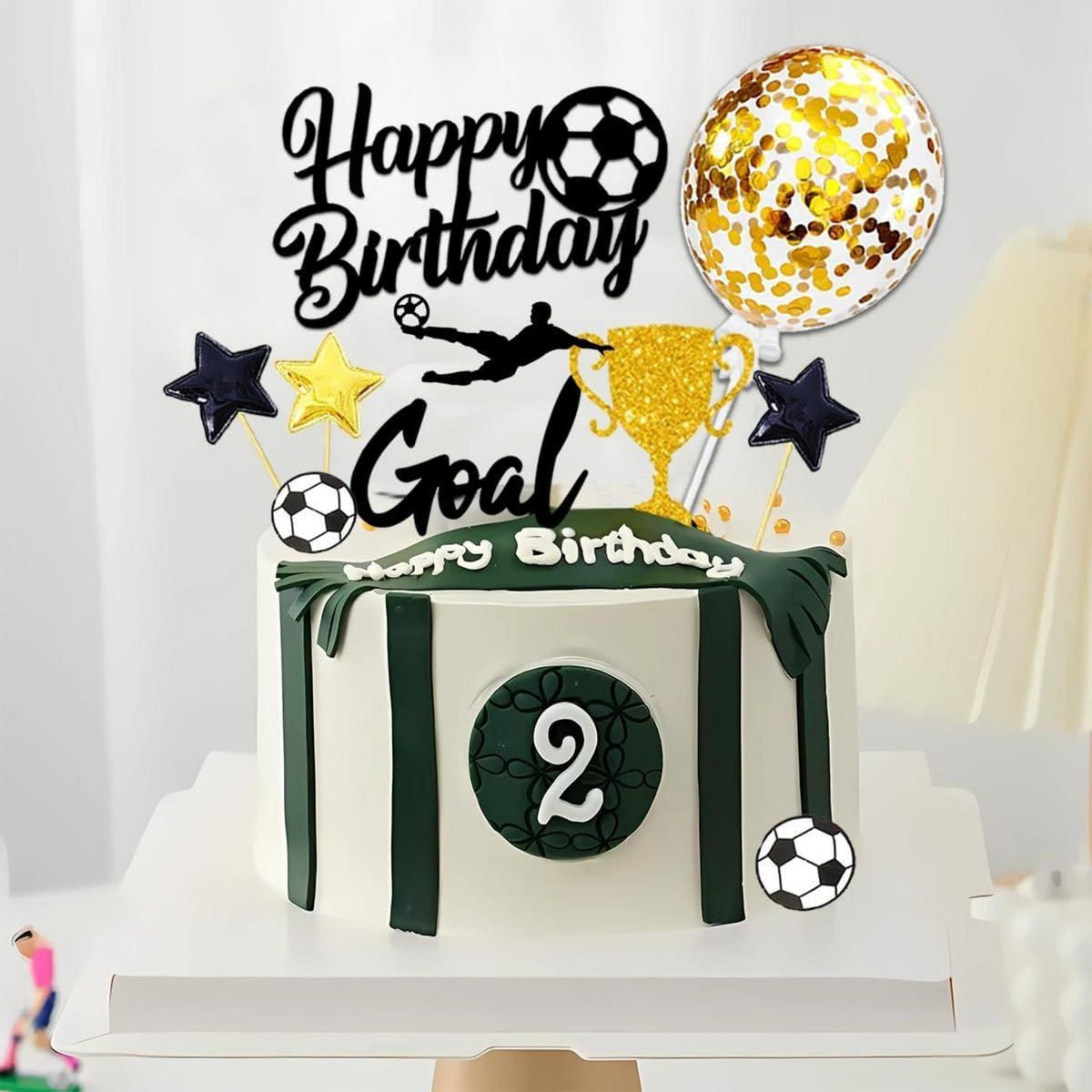 Tortendeko Fußball 28 Stück Kuchentopper Geburtstag Kinder Fußball