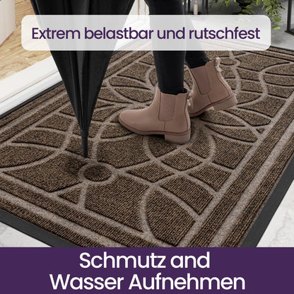 Fußmatte Outdoor Braun 90x150 cm - Wetterfest & Rutschfest