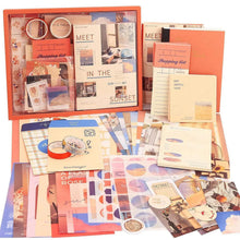 Vintage Scrapbook Set mit Notizbuch & Zubehör – DIY Geschenk