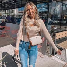Damen Handy Umhängetasche mit Veganem Leder & breitem Riemen