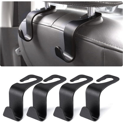 Kopfstützen Auto Haken 4 Stück Schwarz Organizer für