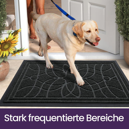 Fußmatte Outdoor 90x150 cm – Wetterfest & Rutschfest Schwarz