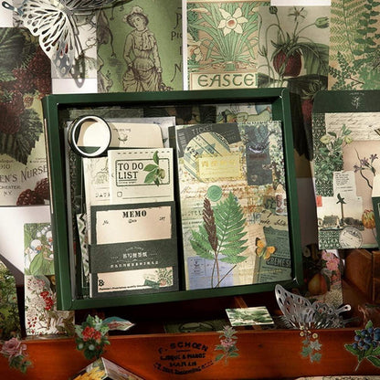 Vintage Scrapbook Set mit Notizbuch & Zubehör – DIY Geschenk