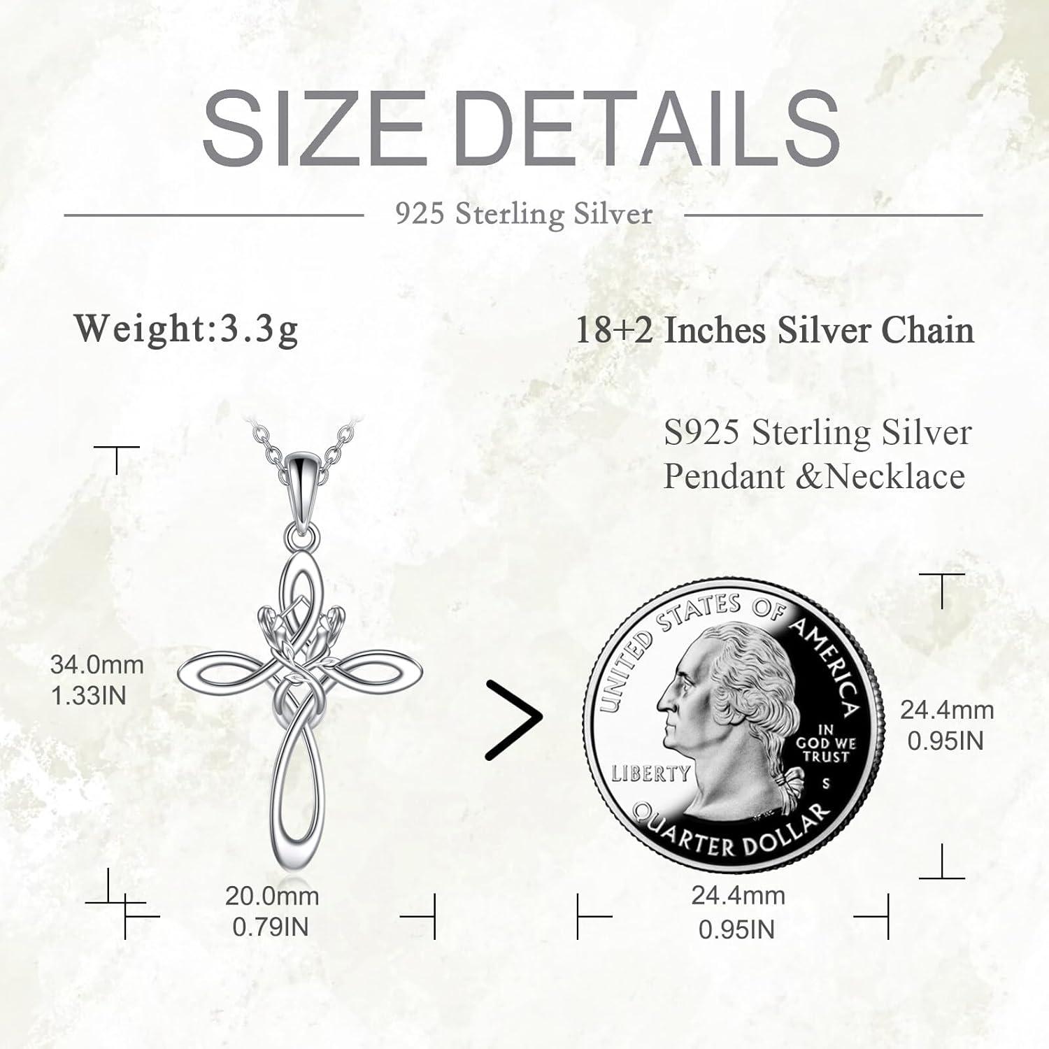 Keltische Kreuz Halskette Sterling Silber Schwestern Geschenk