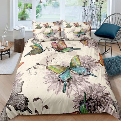 Kinder Bettwäsche Schmetterling 135x200 cm 4-teilig Mikrofaser