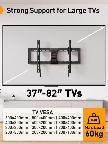 TV Wandhalterung neigbar für 37-82 Zoll Fernseher bis 60