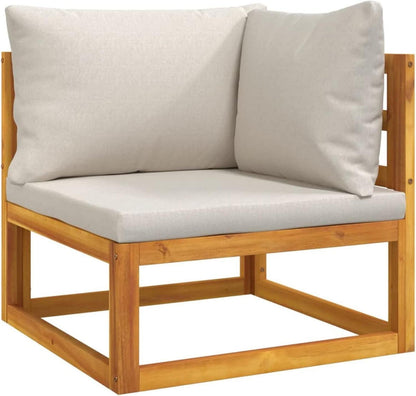 Holz Lounge Gartenmöbel Set 8-tlg Balkonmöbel mit Kissen & Tisch