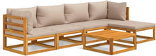 Modulares Gartenmöbel-Set Holz 6-TLG Balkon Lounge