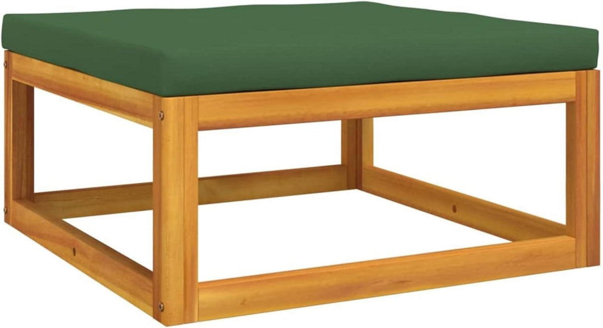6-tlg. Lounge Gartenmöbel Set Holz Balkon Sitzgarnitur Grün Kissen