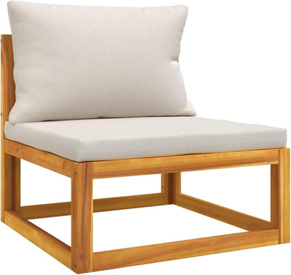 Garten Lounge Set Holz 10-tlg Balkonmöbel Outdoor Sitzgruppe mit Kissen