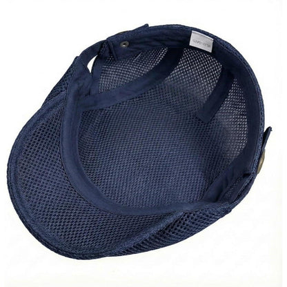 Unisex Baskenmütze Sommerhut Atmungsaktiv Blau