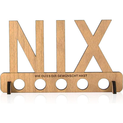 Originelles NIX Geldgeschenk aus Holz für Geburtstag und