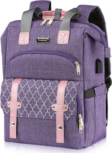 Rucksack Damen USB Ladeanschluss 17,3 Zoll Laptop Arbeits