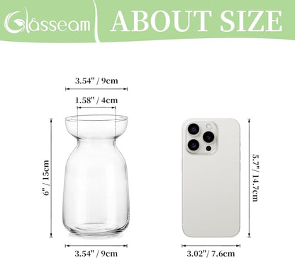 3er Set Moderne Glasseam Glasvasen für Tischdeko Hochzeit