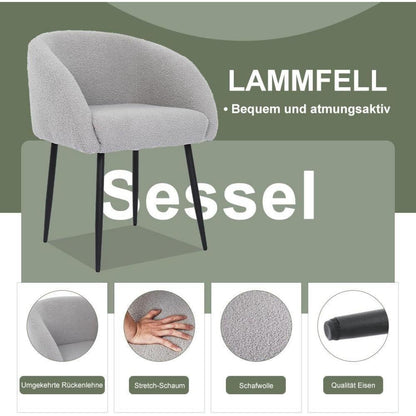 Mingone Loungesessel 2er Set – Modern & Bequem in Grau