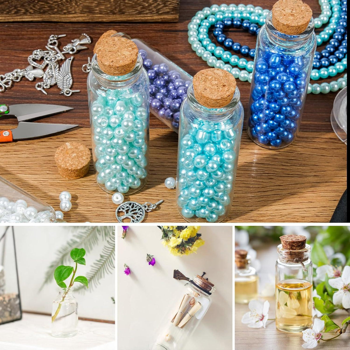 16x 40ml Reagenzgläser Korken - DIY Deko Gastgeschenke