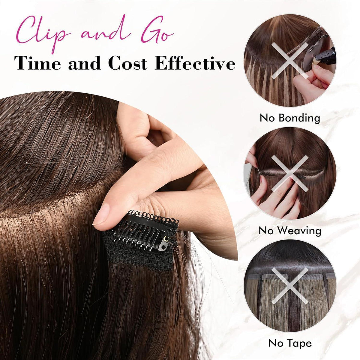 60cm Clip-in Haarverlängerung Platinblond – Lange Strandwellen