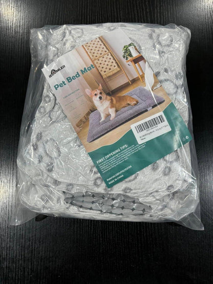 IEUUMLER Hundebett Waschbar Flauschig Weich Warm in Grau M 76x50cm