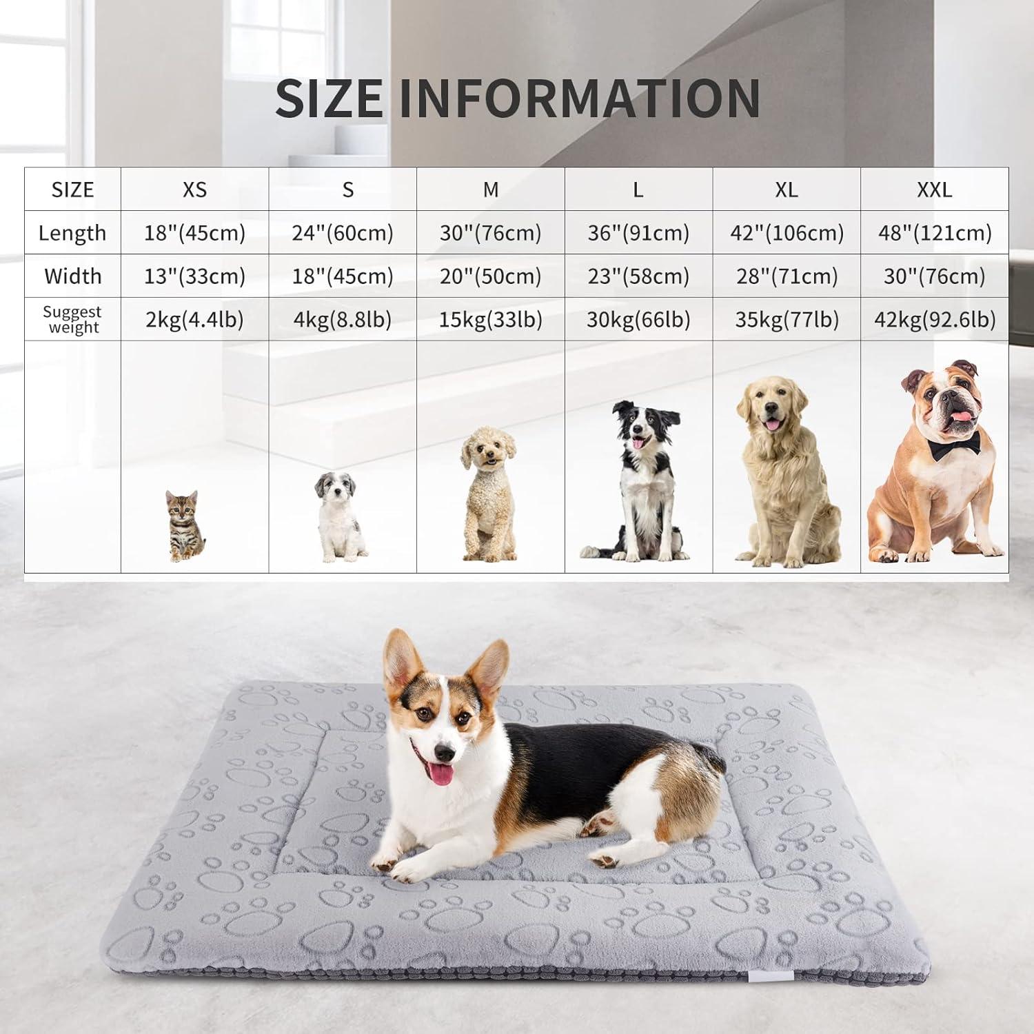 IEUUMLER Hundebett Waschbare Hundematte Flauschig Weich Katzenkissen XS Grau