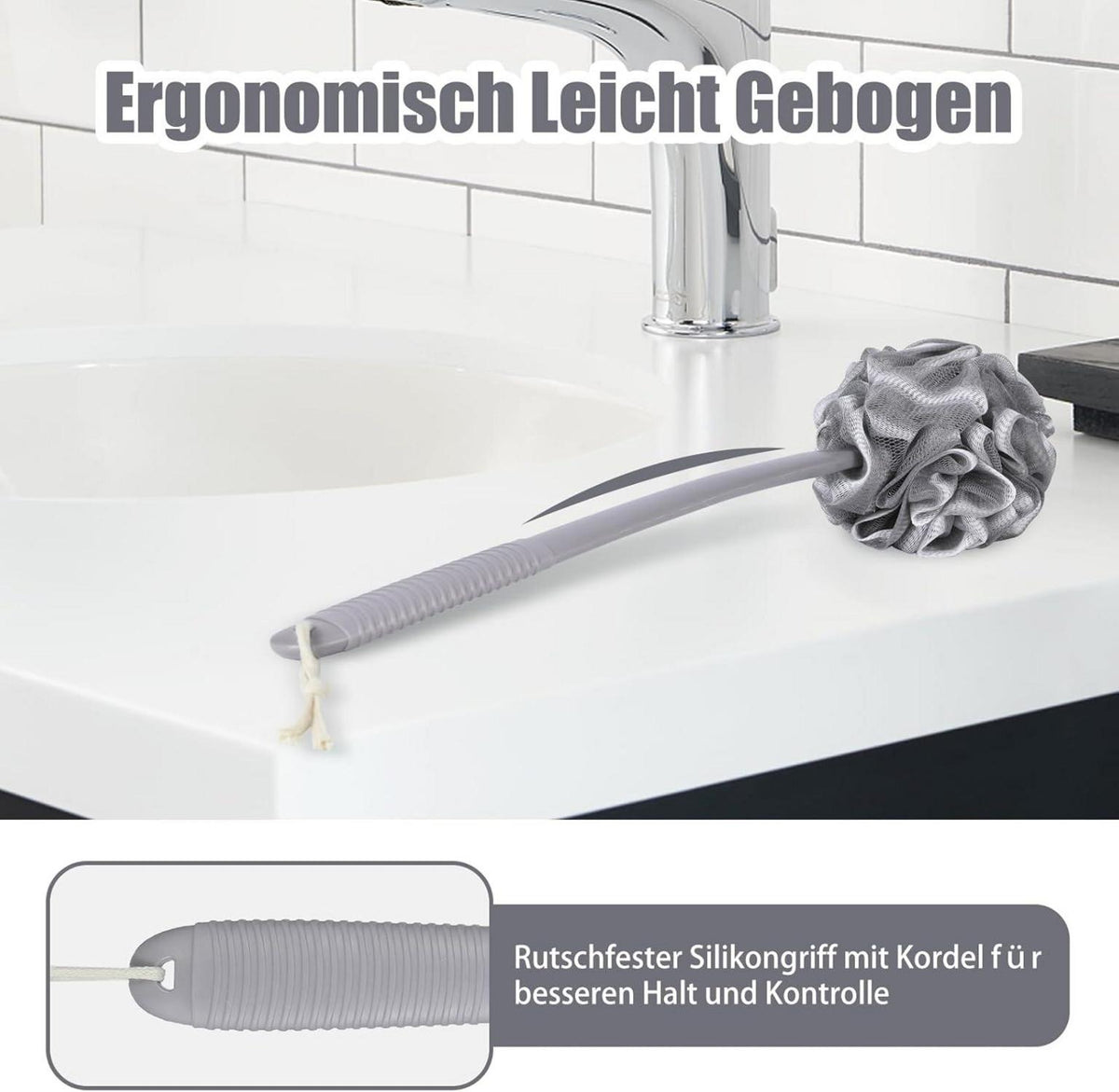 VANZAVANZU Badeschwamm Duschschwamm Satz Rückenbürste Peeling Schwamm