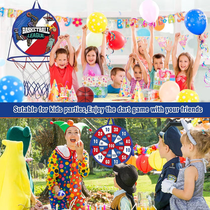 Basketballkorb Dartscheibe-Set 2-in-1 Mini Indoor Outdoor Wurfspiel Kinder