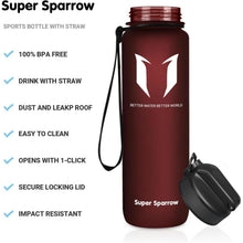 Super Sparrow Trinkflasche mit Strohhalm - Ideale