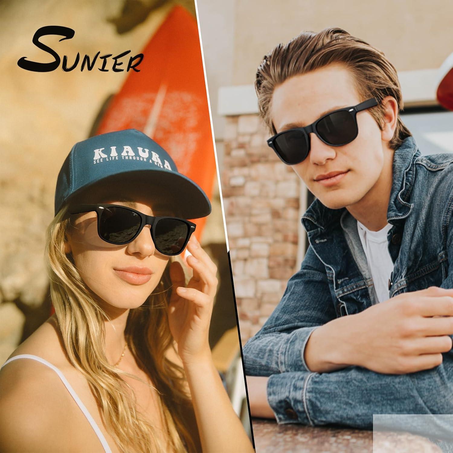 Hoher UV-Schutz Polarisierte Retro Sonnenbrille Herren Damen