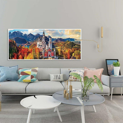 Diamantmalerei Berge Neuschwanstein 110x50 cm Vollbild