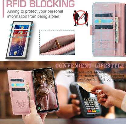 Samsung Galaxy A14 5G/4G Handyhülle Leder Klapphülle RFID