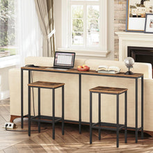 Konsolentisch mit Ladestation 160cm schmaler Sofatisch