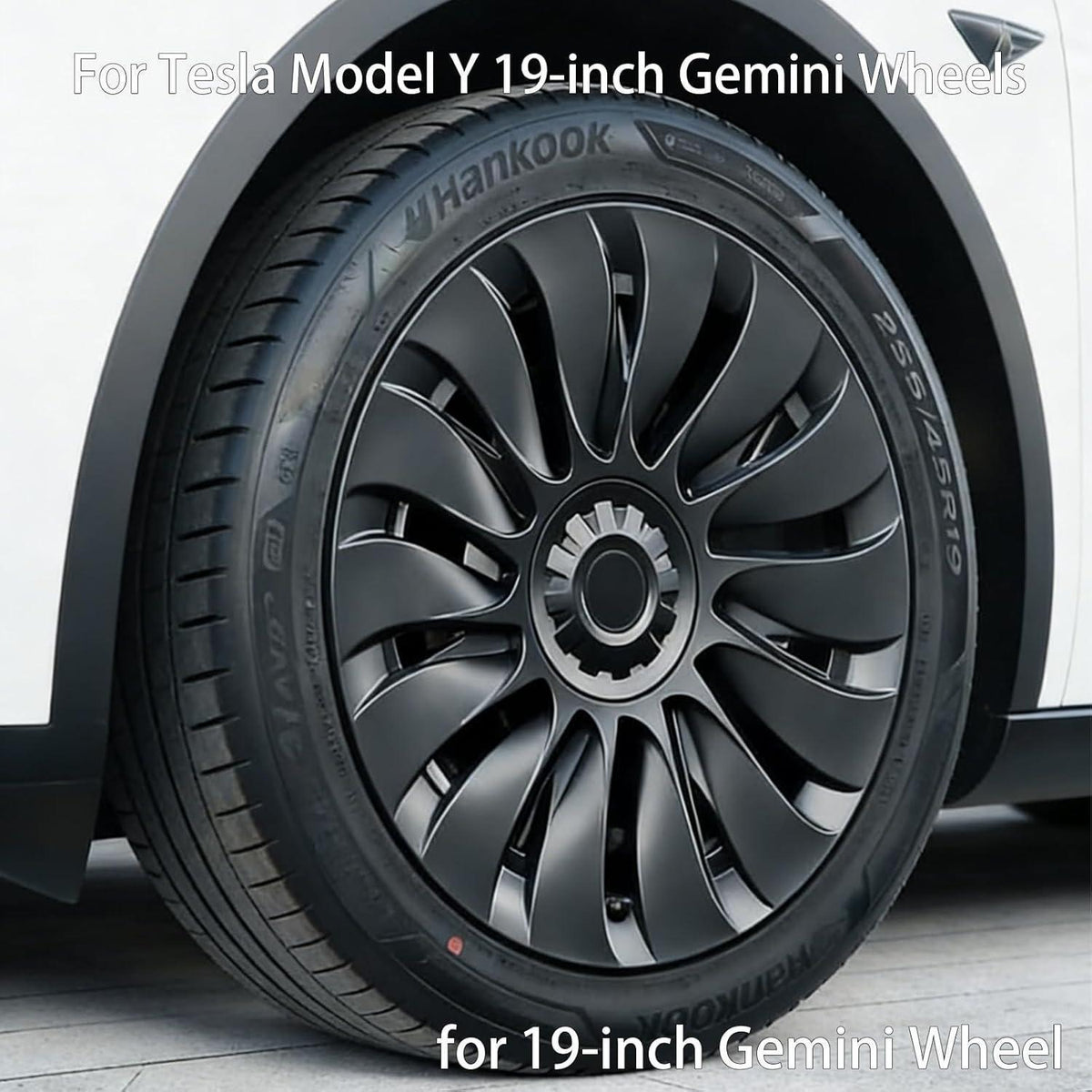 Radabdeckung Tesla Model Y 19 Zoll Matt Schwarz (4-TLG)
