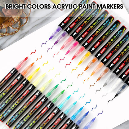 Acrylstifte Set für Steine Holz Glas Metall 36Farben