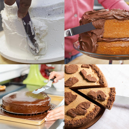 4er Set Winkelpaletten Edelstahl für Torten & Kuchen
