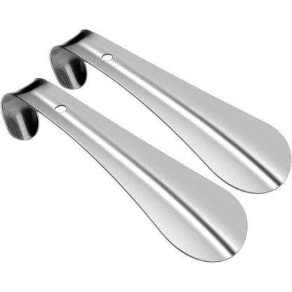 Kleiner Metall Schuhlöffel Set 2er - 16cm Edelstahl Shoe