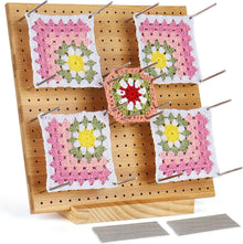 Großes Bambus Blocking Board für Granny Squares, 30 Stifte