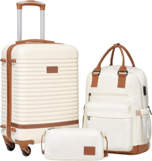 COOLIFE Koffer ABS Hartschalen Trolley 4 Rollen TSA-Schloss 3tlg
