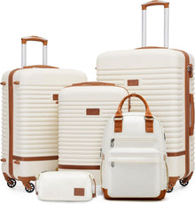 COOLIFE ABS Hartschalen Koffer Trolley 4 Rollen TSA-Schloss 5tlg