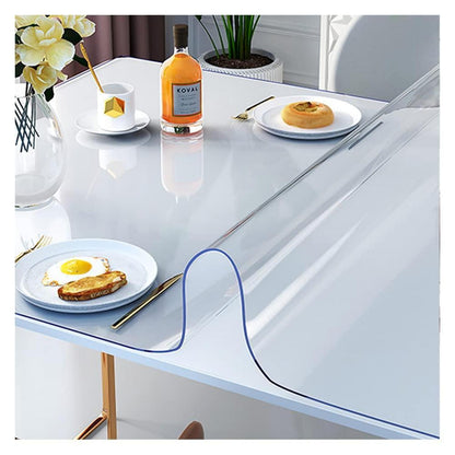 Transparente Tischdecke PVC 2mm – 140x80 cm, abwischbar