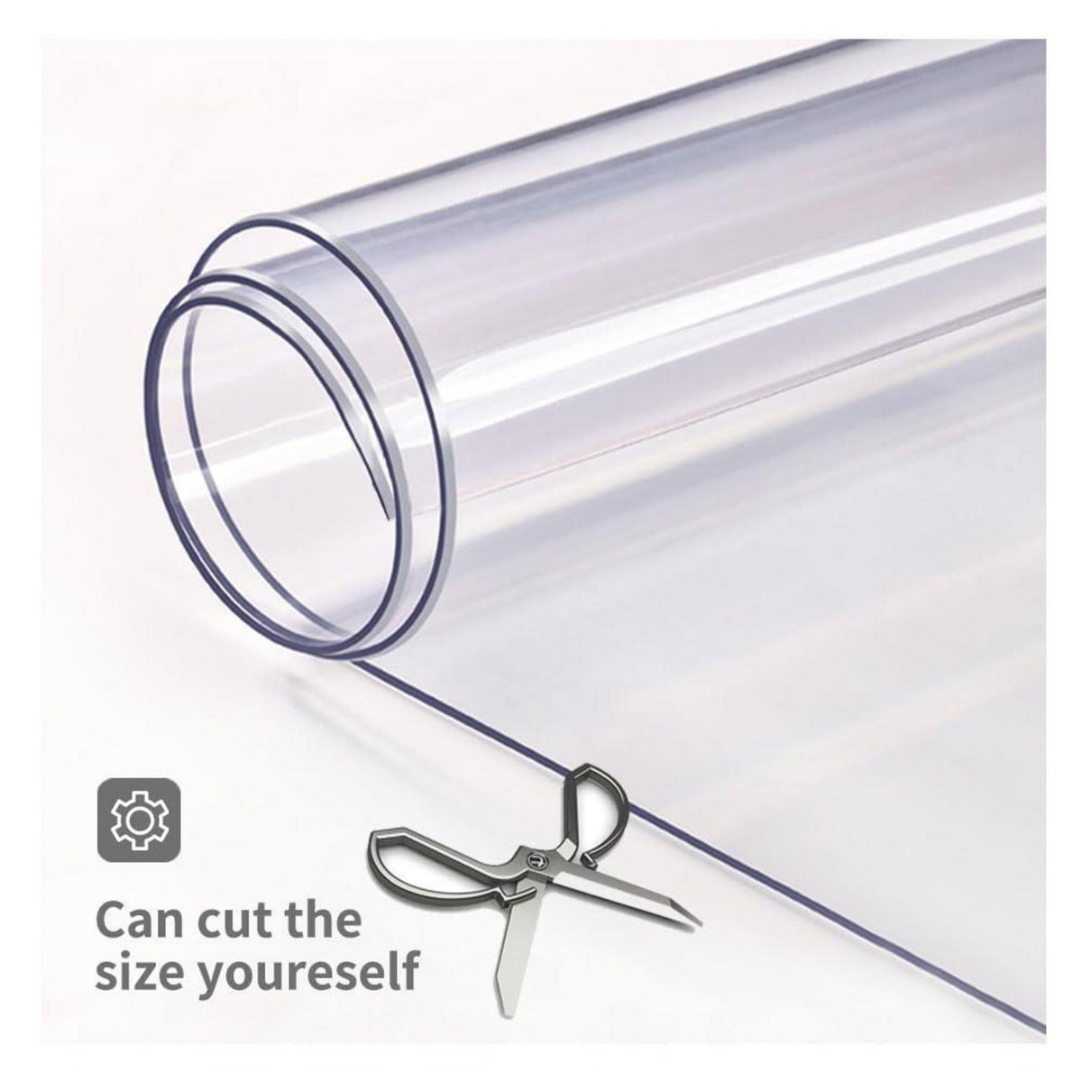 Transparente Tischdecke PVC 2mm – 140x80 cm, abwischbar