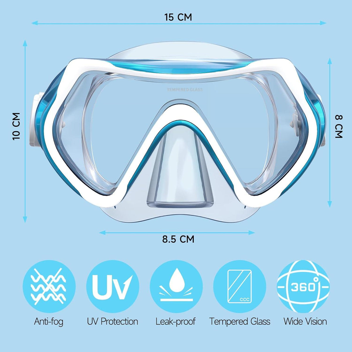 Findway Taucherbrille Kinder, Schwimmbrille Jugendliche