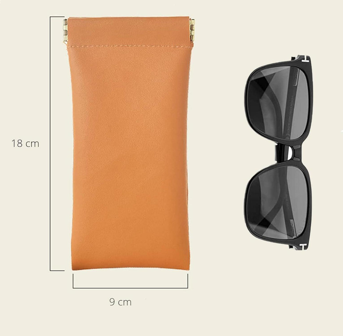 Brillenetui Weiches PU Leder Sonnenbrillen Etui Beutel